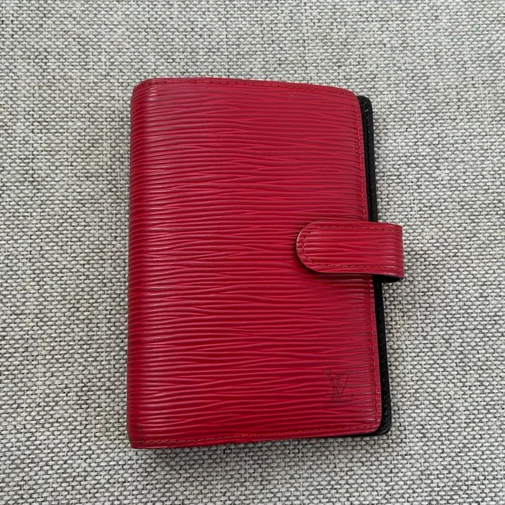 Louis Vuitton Red Epi Agenda PM